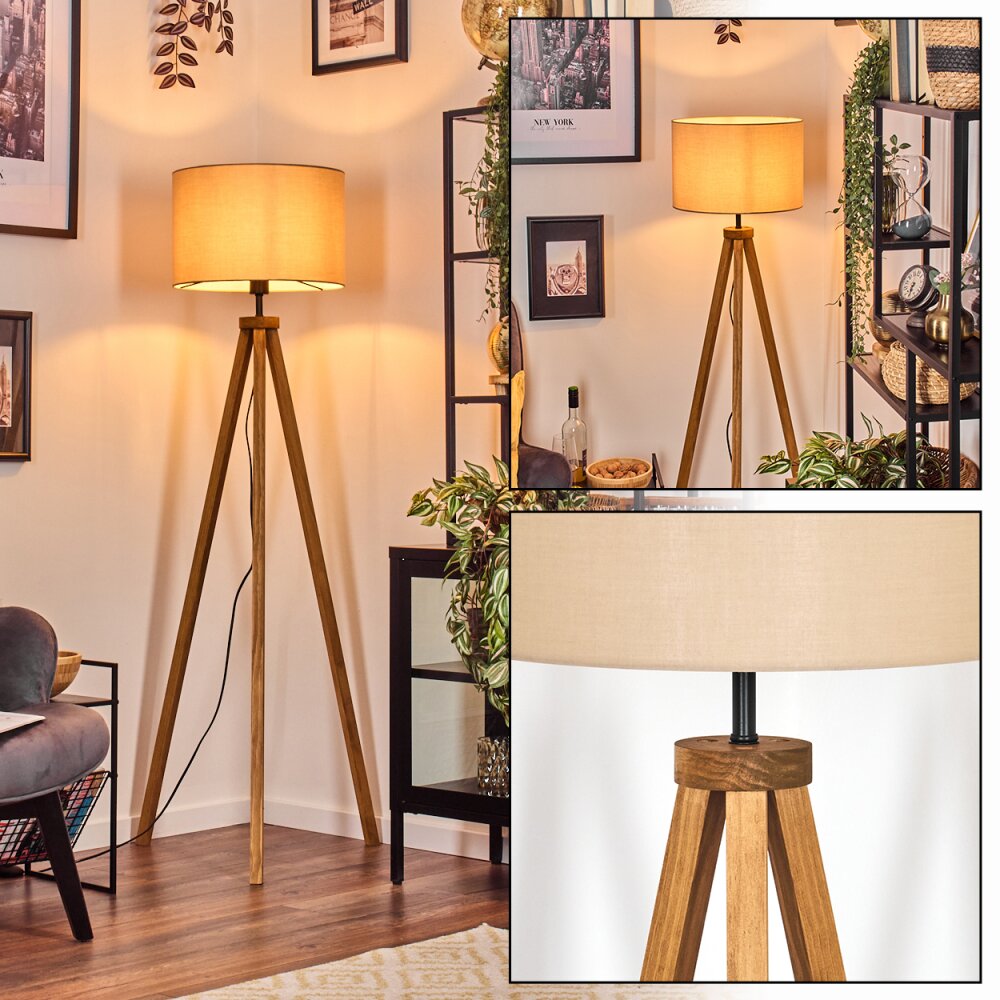 Soungou Golvlampa Naturfärger, Svart, 1-ljuskällor main product photo
