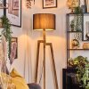Soungou Golvlampa Naturfärger, Svart, 1-ljuskällor