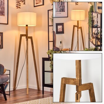 Soungou Golvlampa Naturfärger, Svart, 1-ljuskällor