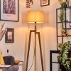 Soungou Golvlampa Naturfärger, Svart, 1-ljuskällor
