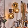 Ripoll kullampa, Vägglampa Guld, Svart, 3-ljuskällor
