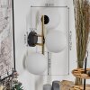Gastor kullampa, Vägglampa Guld, Svart, 3-ljuskällor