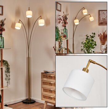 Bassagoda Golvlampa Mässing, Svart, 3-ljuskällor