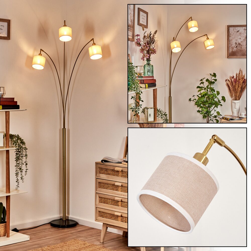 Bassagoda Golvlampa Mässing, Svart, 3-ljuskällor main product photo