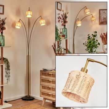 Cavaca Golvlampa Mässing, Svart, 3-ljuskällor