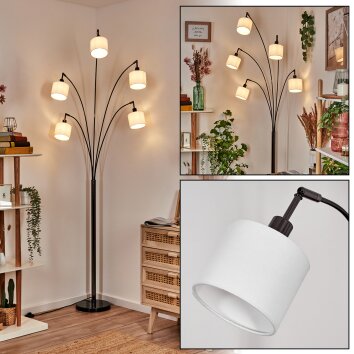 Bassagoda Golvlampa Krom, Svart, 5-ljuskällor