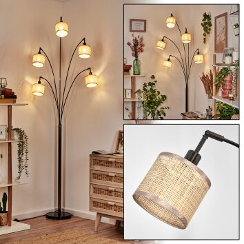 Sabadim Golvlampa Krom, Svart, 5-ljuskällor