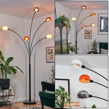 Nikkala Golvlampa Svart, 5-ljuskällor