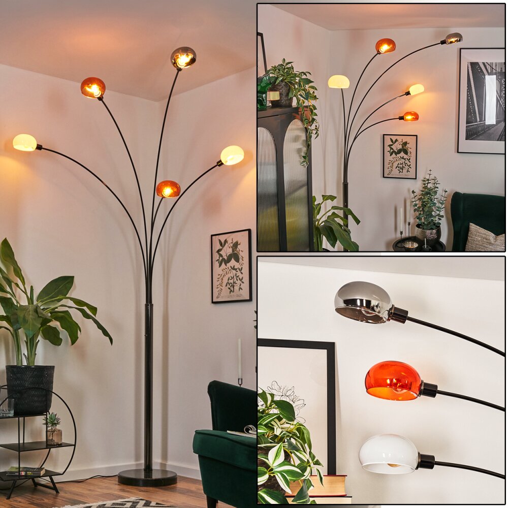 Nikkala Golvlampa Krom, Svart, 5-ljuskällor main product photo