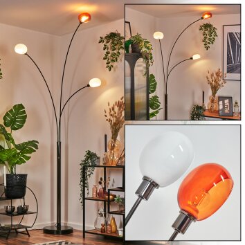 Nikkala Golvlampa Krom, Svart, 3-ljuskällor