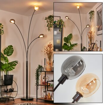 Nikkala Golvlampa Krom, Svart, 3-ljuskällor
