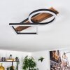 Cascada Taklampa LED Brun, träoptik, Svart, 1-ljuskällor