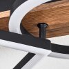Cascada Taklampa LED Brun, träoptik, Svart, 1-ljuskällor