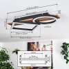 Cascada Taklampa LED Brun, träoptik, Svart, 1-ljuskällor