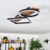 Cascada Taklampa LED Brun, träoptik, Svart, 1-ljuskällor