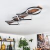 Cascada Taklampa LED Brun, träoptik, Svart, 1-ljuskällor