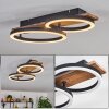 Cascada Taklampa LED Brun, träoptik, Svart, 1-ljuskällor