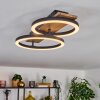 Cascada Taklampa LED Brun, träoptik, Svart, 1-ljuskällor