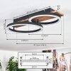Cascada Taklampa LED Brun, träoptik, Svart, 1-ljuskällor