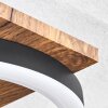 Cascada Taklampa LED Brun, träoptik, Svart, 1-ljuskällor