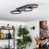 Cascada Taklampa LED Brun, träoptik, Svart, 1-ljuskällor