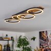 Cascada Taklampa LED Brun, träoptik, Svart, 1-ljuskällor