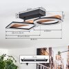 Tavon Taklampa LED Trä mörkt, Svart, 1-ljuskällor