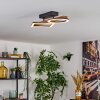 Tavon Taklampa LED Trä mörkt, Svart, 1-ljuskällor