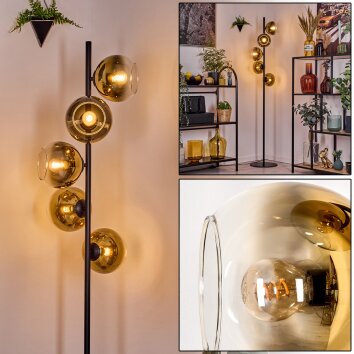 Koyoto Golvlampa 31 cm Guld, Klart, 5-ljuskällor Koyoto Golvlampa 31 cm Guld, Klart, 5-ljuskällor