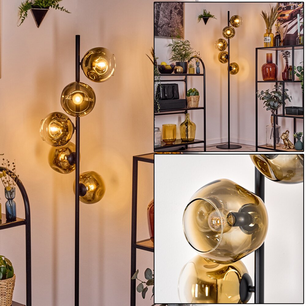 Ripoll Golvlampa Guld, Klart, 5-ljuskällor main product photo