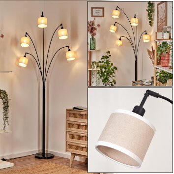 Bassagoda Golvlampa Svart, 5-ljuskällor