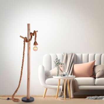 Leuchten Direkt ROPE Golvlampa, Golvlampa Svart, 1-ljuskällor