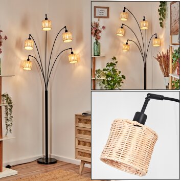 Cavaca Golvlampa Svart, 5-ljuskällor