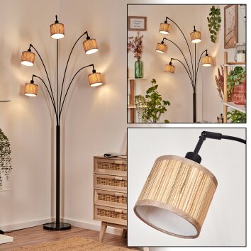 Bongal Golvlampa Svart, 5-ljuskällor