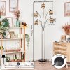 Ramila Golvlampa Krom, Svart, 5-ljuskällor