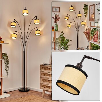 Chellas Golvlampa Krom, Svart, 5-ljuskällor