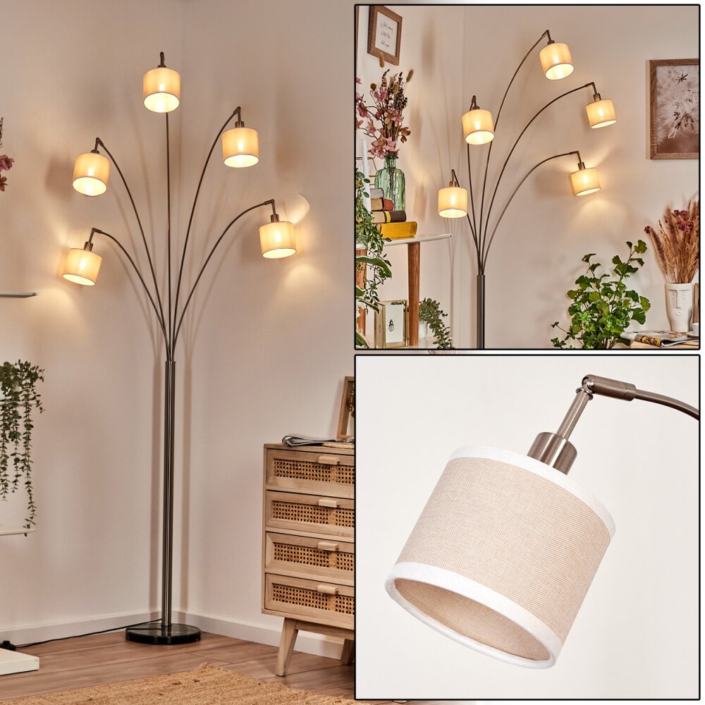 Bassagoda Golvlampa Nickel matt, Svart, 5-ljuskällor main product photo
