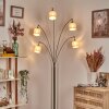 Bassagoda Golvlampa Nickel matt, Svart, 5-ljuskällor