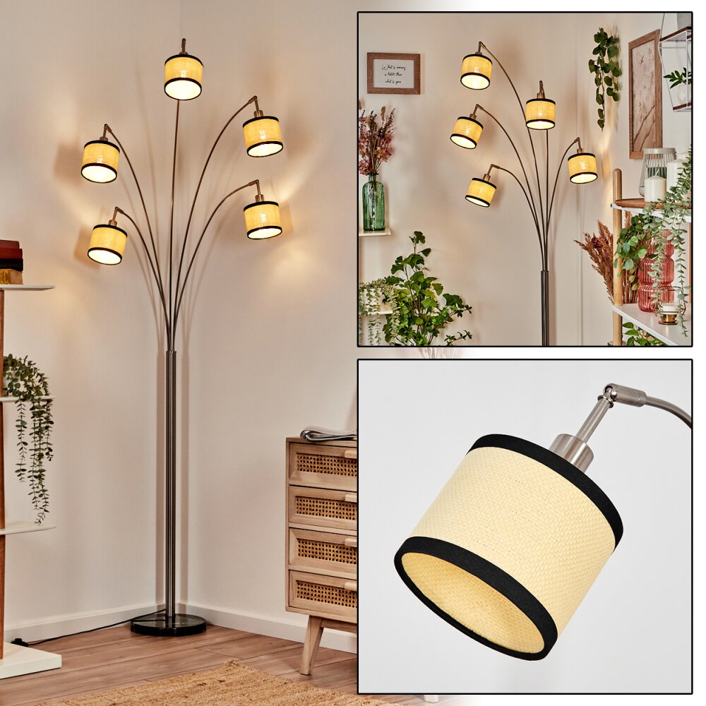 Chellas Golvlampa Nickel matt, Svart, 5-ljuskällor main product photo