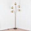 Chellas Golvlampa Nickel matt, Svart, 5-ljuskällor