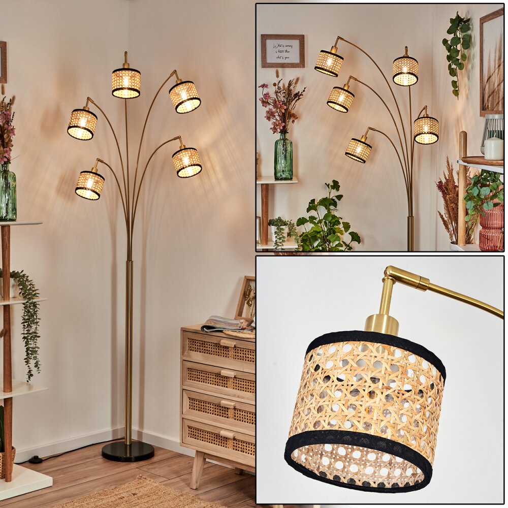 Ramila Golvlampa Mässing, Svart, 5-ljuskällor main product photo