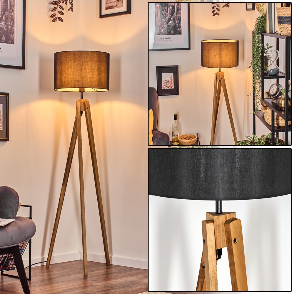 Soungou Golvlampa Naturfärger, Svart, 1-ljuskällor main product photo
