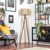 Soungou Golvlampa Naturfärger, Svart, 1-ljuskällor