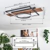 Pompu Taklampa LED Brun, träoptik, Svart, 1-ljuskällor