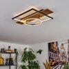 Pompu Taklampa LED Brun, träoptik, Svart, 1-ljuskällor