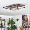 Pompu Taklampa LED Brun, träoptik, Svart, 1-ljuskällor