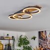 Cascada Taklampa LED Brun, träoptik, Svart, 1-ljuskällor