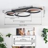 Cascada Taklampa LED Brun, träoptik, Svart, 1-ljuskällor