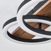 Cascada Taklampa LED Brun, träoptik, Svart, 1-ljuskällor