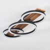 Cascada Taklampa LED Brun, träoptik, Svart, 1-ljuskällor